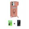 MARSİLYAN™- Redmi Note 13 Pro 5G Kılıf Vadi Form Prime - Siyah 3D Antistatik Hayalet Cam Ekran Koruyucu + Raze Metal Kamera Lens - GS