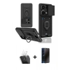 MARSİLYAN™- Redmi Note 13 Pro 5G Kılıf Vadi Form Prime - Siyah 3D Antistatik Hayalet Cam Ekran Koruyucu + Kamera Lens Koruma Cam - SF