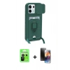 MARSİLYAN™- Redmi Note 13 Pro 5G Kılıf Vadi Form Prime - Siyah 3D Antistatik Mat Seramik Nano Ekran Koruyucu + Raze Metal Kamera Lens - SH