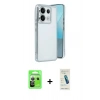 MARSİLYAN™- Redmi Note 13 Pro 5G Kılıf Vadi Minimal - Şeffaf Pasifik Cam Ekran Koruyucu + Raze Metal Kamera Lens - GS
