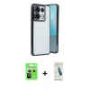 MARSİLYAN™- Redmi Note 13 Pro 5G Kılıf Vadi Minimal - Şeffaf Pasifik Cam Ekran Koruyucu + Raze Metal Kamera Lens - GS
