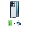 MARSİLYAN™- Redmi Note 13 Pro 5G Kılıf Vadi Minimal - Siyah 3D Antistatik Cam Ekran Koruyucu + Raze Metal Kamera Lens - GS