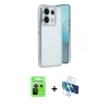 MARSİLYAN™- Redmi Note 13 Pro 5G Kılıf Vadi Minimal - Siyah 3D Antistatik Cam Ekran Koruyucu + Raze Metal Kamera Lens - SH