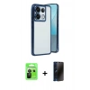 MARSİLYAN™- Redmi Note 13 Pro 5G Kılıf Vadi Minimal - Siyah 3D Antistatik Hayalet Cam Ekran Koruyucu + Raze Metal Kamera Lens - SH