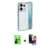 MARSİLYAN™- Redmi Note 13 Pro 5G Kılıf Vadi Minimal - Siyah 3D Antistatik Mat Seramik Nano Ekran Koruyucu + Raze Metal Kamera Lens - SH