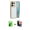 MARSİLYAN™- Redmi Note 13 Pro 5G Kılıf Vadi Minimal - Siyah 3D Antistatik Mat Seramik Nano Ekran Koruyucu + Raze Metal Kamera Lens - SH