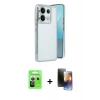 MARSİLYAN™- Redmi Note 13 Pro 5G Kılıf Vadi Minimal - Siyah 3D Antistatik Mat Seramik Nano Ekran Koruyucu + Raze Metal Kamera Lens - GS