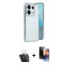 MARSİLYAN™- Redmi Note 13 Pro 5G Kılıf Vadi Minimal - Siyah 3D Antistatik Mat Seramik Nano Ekran Koruyucu + Kamera Lens Koruma Cam - SF