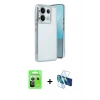 MARSİLYAN™- Redmi Note 13 Pro 5G Kılıf Vadi Minimal - Siyah 3D Antistatik Seramik Nano Ekran Koruyucu + Raze Metal Kamera Lens - GS