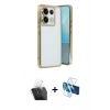 MARSİLYAN™- Redmi Note 13 Pro 5G Kılıf Vadi Minimal - Siyah 3D Antistatik Seramik Nano Ekran Koruyucu + Şeffaf Kamera Lens Koruma Cam