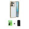 MARSİLYAN™- Redmi Note 13 Pro 5G Kılıf Vadi Minimal - Siyah 6D Antistatik Mat Seramik Hayalet Nano Ekran Koruyucu + Raze Metal Kamera Lens - SH