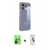 MARSİLYAN™- Redmi Note 13 Pro 5G Kılıf Yankı Serisi - Şeffaf Pasifik Cam Ekran Koruyucu + Raze Metal Kamera Lens - GS