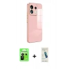 MARSİLYAN™- Redmi Note 13 Pro 5G Kılıf Yankı Serisi - Şeffaf Pasifik Cam Ekran Koruyucu + Raze Metal Kamera Lens - SH