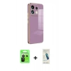 MARSİLYAN™- Redmi Note 13 Pro 5G Kılıf Yankı Serisi - Şeffaf Pasifik Cam Ekran Koruyucu + Raze Metal Kamera Lens - SH