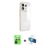 MARSİLYAN™- Redmi Note 13 Pro 5G Kılıf Yankı Serisi - Siyah 3D Antistatik Cam Ekran Koruyucu + Raze Metal Kamera Lens - GS