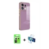 MARSİLYAN™- Redmi Note 13 Pro 5G Kılıf Yankı Serisi - Siyah 3D Antistatik Cam Ekran Koruyucu + Raze Metal Kamera Lens - GS