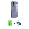 MARSİLYAN™- Redmi Note 13 Pro 5G Kılıf Yankı Serisi - Siyah 3D Antistatik Cam Ekran Koruyucu + Raze Metal Kamera Lens - GS