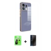 MARSİLYAN™- Redmi Note 13 Pro 5G Kılıf Yankı Serisi - Siyah 3D Antistatik Hayalet Cam Ekran Koruyucu + Raze Metal Kamera Lens - SH