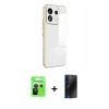 MARSİLYAN™- Redmi Note 13 Pro 5G Kılıf Yankı Serisi - Siyah 3D Antistatik Hayalet Cam Ekran Koruyucu + Raze Metal Kamera Lens - SH