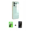 MARSİLYAN™- Redmi Note 13 Pro 5G Kılıf Yankı Serisi - Siyah 3D Antistatik Hayalet Cam Ekran Koruyucu + Raze Metal Kamera Lens - SH