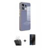 MARSİLYAN™- Redmi Note 13 Pro 5G Kılıf Yankı Serisi - Siyah 3D Antistatik Hayalet Cam Ekran Koruyucu + Kamera Lens Koruma Cam - SF