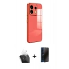 MARSİLYAN™- Redmi Note 13 Pro 5G Kılıf Yankı Serisi - Siyah 3D Antistatik Hayalet Cam Ekran Koruyucu + Kamera Lens Koruma Cam - SF