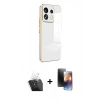 MARSİLYAN™- Redmi Note 13 Pro 5G Kılıf Yankı Serisi - Siyah 3D Antistatik Mat Seramik Nano Ekran Koruyucu + Kamera Lens Koruma Cam - SF