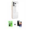 MARSİLYAN™- Redmi Note 13 Pro 5G Kılıf Yankı Serisi - Siyah 3D Antistatik Mat Seramik Nano Ekran Koruyucu + Raze Metal Kamera Lens - GS