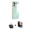 MARSİLYAN™- Redmi Note 13 Pro 5G Kılıf Yankı Serisi - Siyah 3D Antistatik Mat Seramik Nano Ekran Koruyucu + Kamera Lens Koruma Cam - SF
