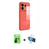 MARSİLYAN™- Redmi Note 13 Pro 5G Kılıf Yankı Serisi - Siyah 3D Antistatik Seramik Nano Ekran Koruyucu + Raze Metal Kamera Lens - SH