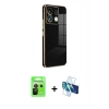 MARSİLYAN™- Redmi Note 13 Pro 5G Kılıf Yankı Serisi - Siyah 3D Antistatik Seramik Nano Ekran Koruyucu + Raze Metal Kamera Lens - SH