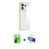 MARSİLYAN™- Redmi Note 13 Pro 5G Kılıf Yankı Serisi - Siyah 3D Antistatik Seramik Nano Ekran Koruyucu + Raze Metal Kamera Lens - SH