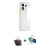 MARSİLYAN™- Redmi Note 13 Pro 5G Kılıf Yankı Serisi - Siyah 3D Antistatik Seramik Nano Ekran Koruyucu + Şeffaf Kamera Lens Koruma Cam