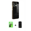 MARSİLYAN™- Redmi Note 13 Pro 5G Kılıf Yankı Serisi - Siyah 6D Antistatik Mat Seramik Hayalet Nano Ekran Koruyucu + Raze Metal Kamera Lens - SH