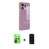 MARSİLYAN™- Redmi Note 13 Pro 5G Kılıf Yankı Serisi - Siyah 6D Antistatik Mat Seramik Hayalet Nano Ekran Koruyucu + Raze Metal Kamera Lens - GS