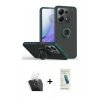 MARSİLYAN™- Redmi Note 13 Pro 5G Kılıf Yörünge Çizgi - Şeffaf Pasifik Cam Ekran Koruyucu + Kamera Lens Koruma Cam - SF