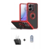 MARSİLYAN™- Redmi Note 13 Pro 5G Kılıf Yörünge Çizgi - Siyah Joko Magic 5D Cam + Kamera Lens Koruma Cam - SF