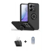 MARSİLYAN™- Redmi Note 13 Pro 5G Kılıf Yörünge Çizgi - Siyah Joko Magic 5D Cam + Kamera Lens Koruma Cam - SF