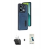 MARSİLYAN™- Redmi Note 13 Pro 5G Kılıf Yörünge Işık Serisi - Şeffaf Pasifik Cam Ekran Koruyucu + Kamera Lens Koruma Cam - SF