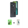 MARSİLYAN™- Redmi Note 13 Pro 5G Kılıf Yörünge Işık Serisi - Şeffaf Pasifik Cam Ekran Koruyucu + Raze Metal Kamera Lens - GS