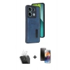 MARSİLYAN™- Redmi Note 13 Pro 5G Kılıf Yörünge Işık Serisi - Siyah 3D Antistatik Mat Seramik Nano Ekran Koruyucu + Kamera Lens Koruma Cam - SF