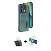 MARSİLYAN™- Redmi Note 13 Pro 5G Kılıf Yörünge Işık Serisi - Siyah 3D Antistatik Seramik Nano Ekran Koruyucu + Kamera Lens Koruma Cam - SF