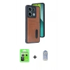 MARSİLYAN™- Redmi Note 13 Pro 5G Kılıf Yörünge Işık Serisi - Siyah Joko Magic 5D Cam + Raze Metal Kamera Lens - GS