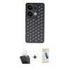 MARSİLYAN™- Redmi Note 13 Pro 5G Kılıf Zirve Form - Şeffaf Pasifik Cam Ekran Koruyucu + Kamera Lens Koruma Cam - SF
