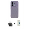 MARSİLYAN™- Redmi Note 13 Pro 5G Kılıf Zirve Form - Şeffaf Pasifik Cam Ekran Koruyucu + Kamera Lens Koruma Cam - SF