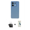 MARSİLYAN™- Redmi Note 13 Pro 5G Kılıf Zirve Form - Şeffaf Pasifik Cam Ekran Koruyucu + Kamera Lens Koruma Cam - SF