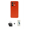 MARSİLYAN™- Redmi Note 13 Pro 5G Kılıf Zirve Form - Şeffaf Pasifik Cam Ekran Koruyucu + Kamera Lens Koruma Cam - SF