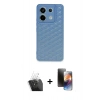 MARSİLYAN™- Redmi Note 13 Pro 5G Kılıf Zirve Form - Siyah 3D Antistatik Mat Seramik Nano Ekran Koruyucu + Kamera Lens Koruma Cam - SF