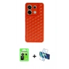 MARSİLYAN™- Redmi Note 13 Pro 5G Kılıf Zirve Form - Siyah 3D Antistatik Seramik Nano Ekran Koruyucu + Raze Metal Kamera Lens - SH