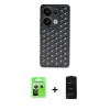 MARSİLYAN™- Redmi Note 13 Pro 5G Kılıf Zirve Form - Siyah 6D Antistatik Mat Seramik Hayalet Nano Ekran Koruyucu + Raze Metal Kamera Lens - GS